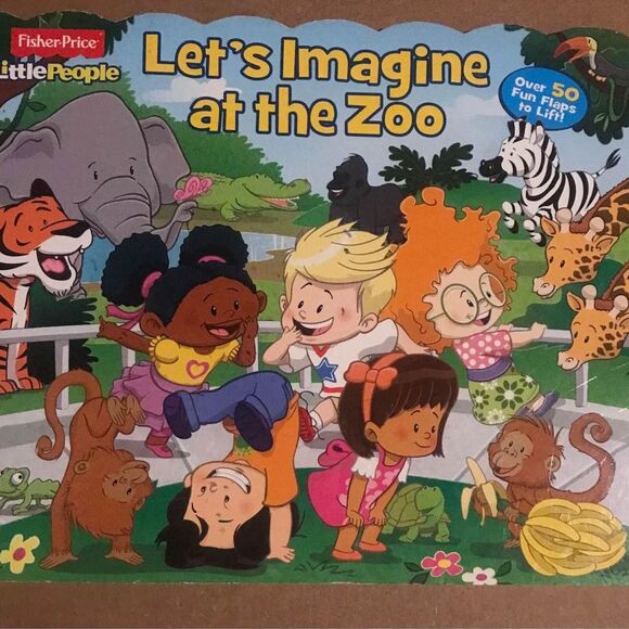 Fisher Price Little People Flap Books Like NEW, set of TWO, the Farm and Zoo - Picture 4 of 6
